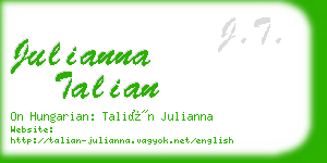 julianna talian business card